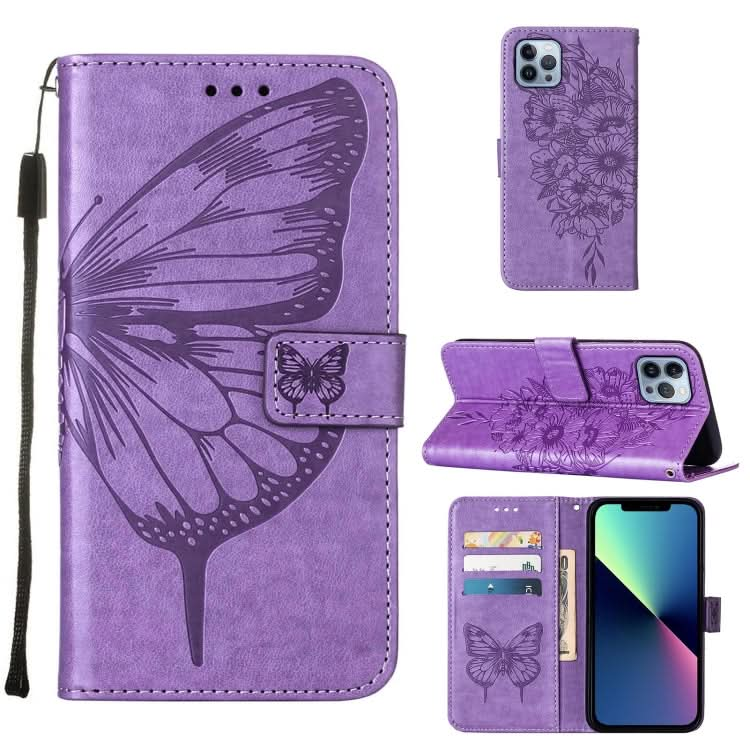 Embossed Butterfly Leather Phone Case, Series 4