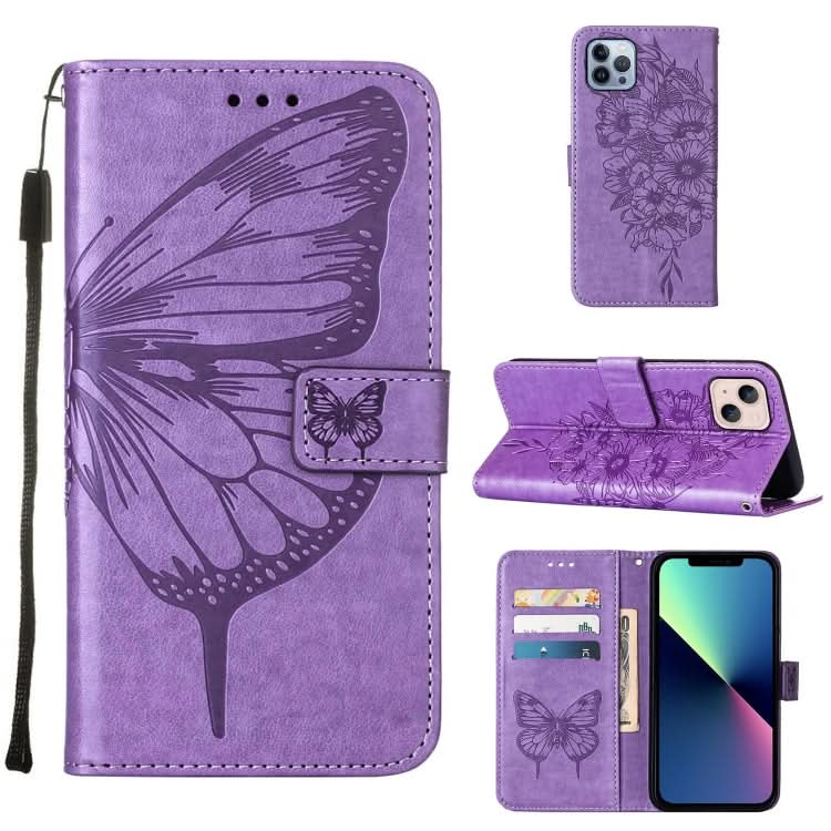 Embossed Butterfly Leather Phone Case, Series 1