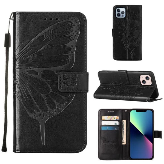 Embossed Butterfly Leather Phone Case, Series 3