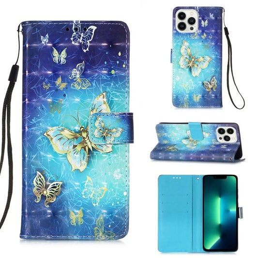 3D Painting Horizontal Flip Leather Phone Case, Series 4