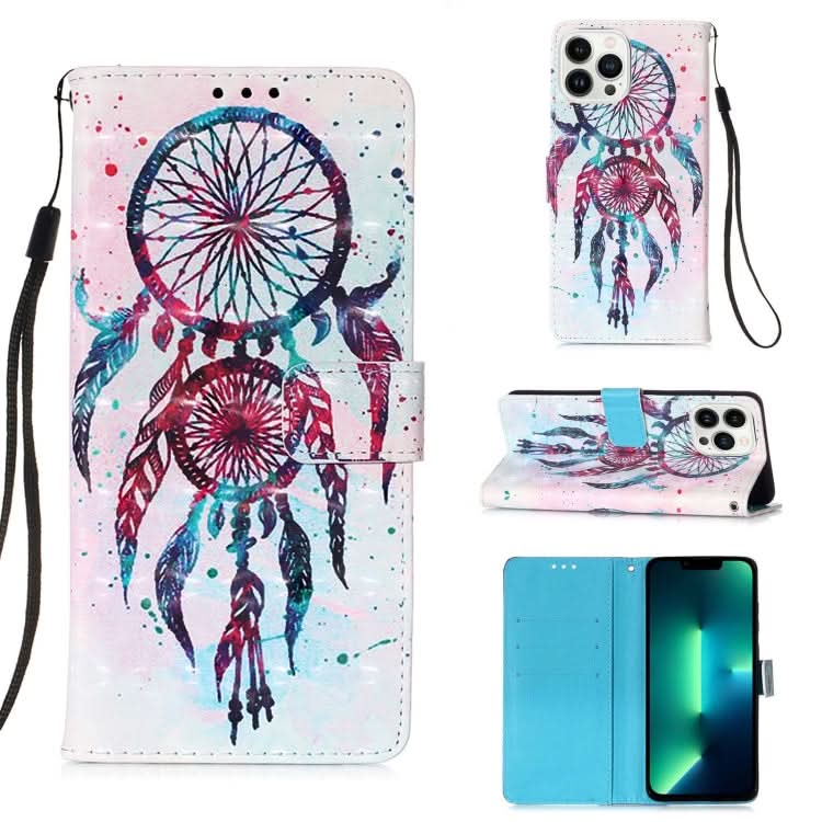 3D Painting Horizontal Flip Leather Phone Case, Series 4