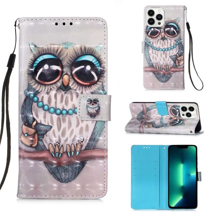 3D Painting Horizontal Flip Leather Phone Case, Series 4