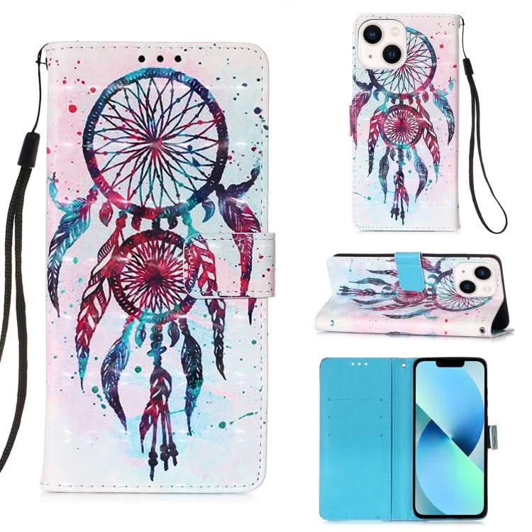 3D Painting Horizontal Flip Leather Phone Case, Series 1