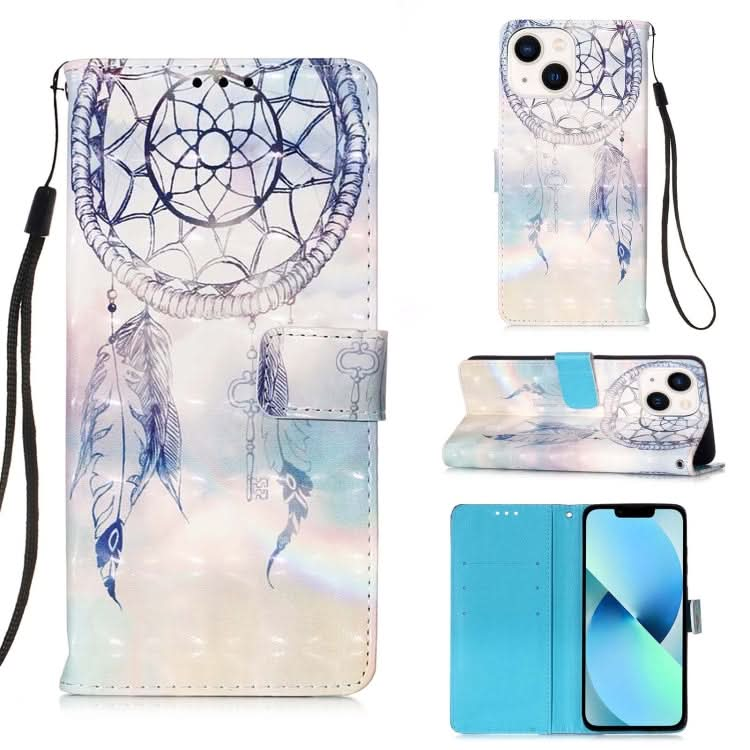 3D Painting Horizontal Flip Leather Phone Case, Series 1