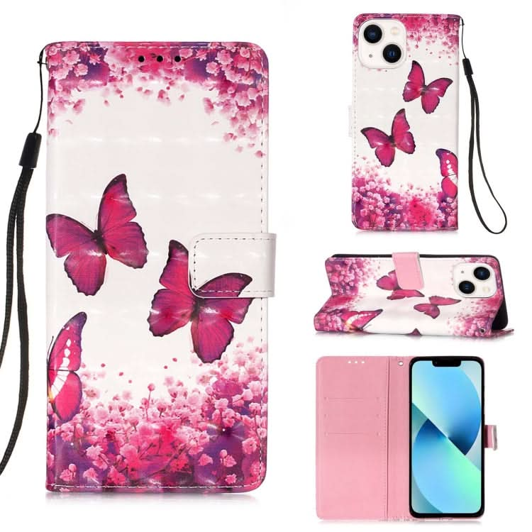 3D Painting Horizontal Flip Leather Phone Case, Series 1