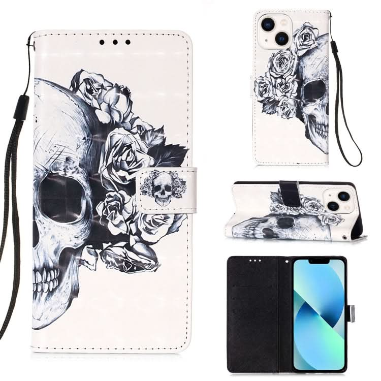 3D Painting Horizontal Flip Leather Phone Case, Series 1