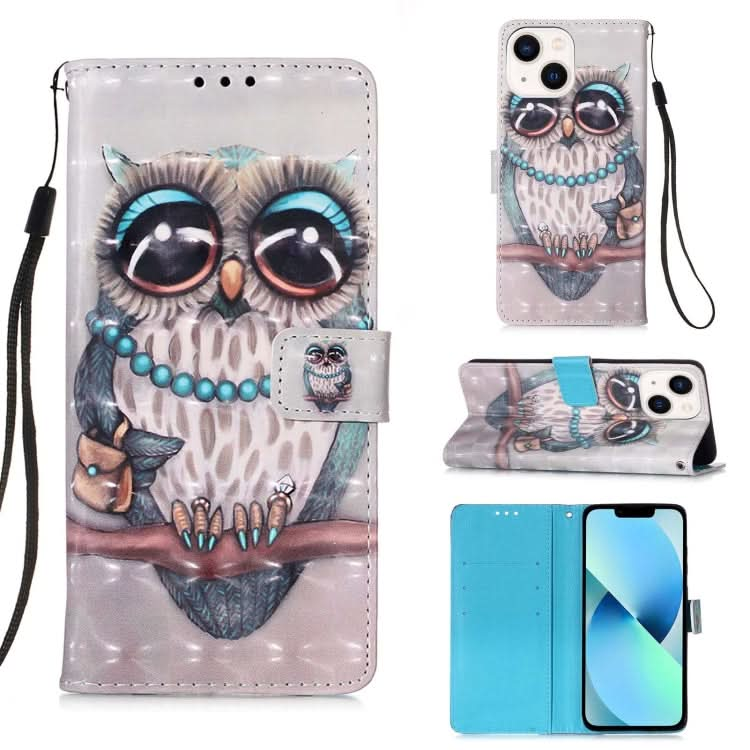 3D Painting Horizontal Flip Leather Phone Case, Series 3