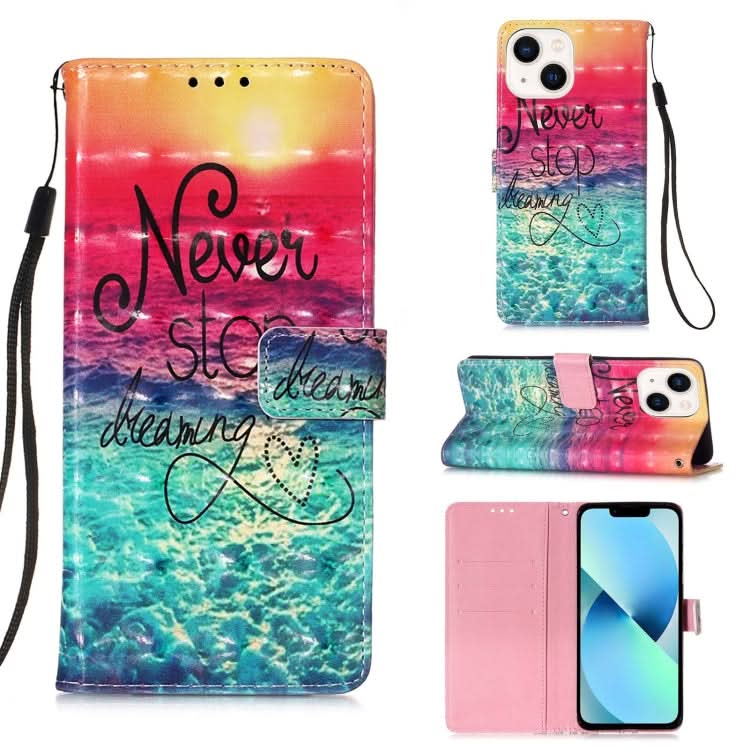 3D Painting Horizontal Flip Leather Phone Case, Series 3