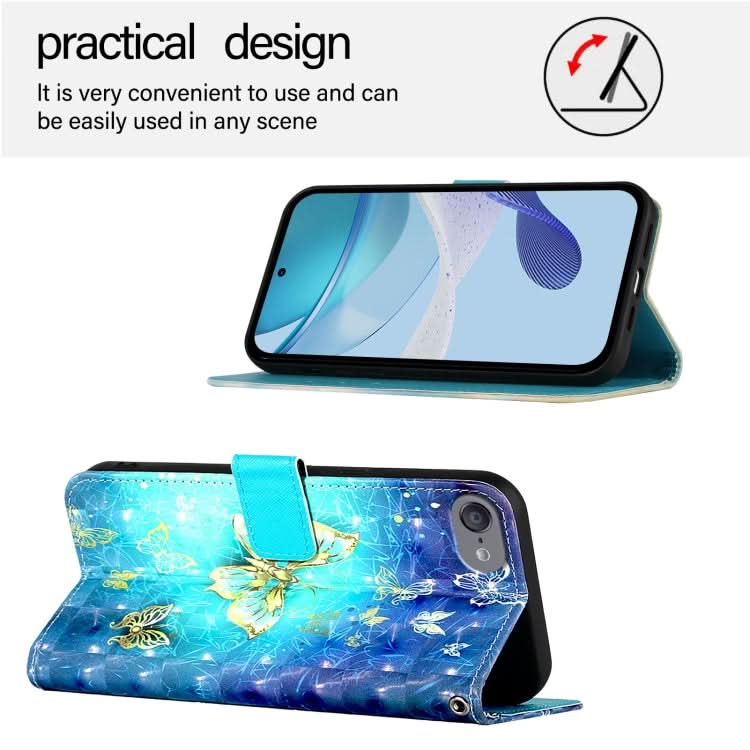 3D Painting Horizontal Flip Leather Phone Case, Series 2