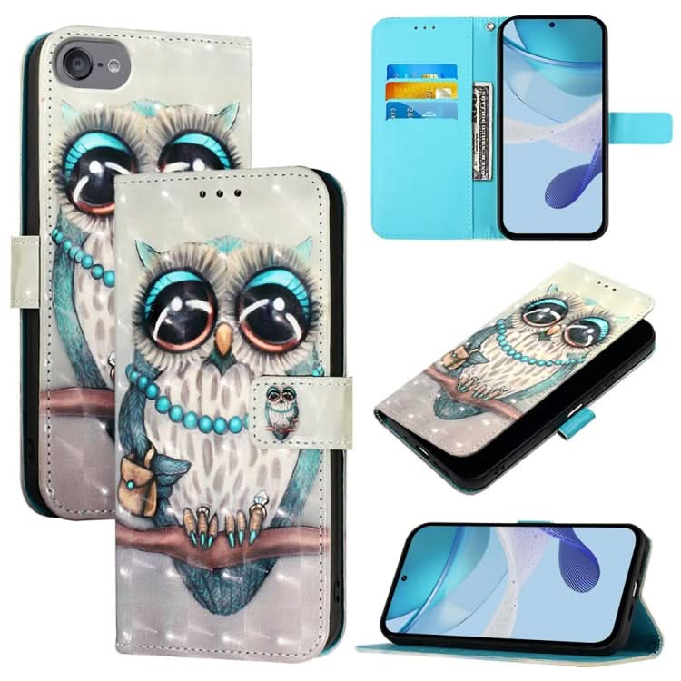 3D Painting Horizontal Flip Leather Phone Case, Series 2