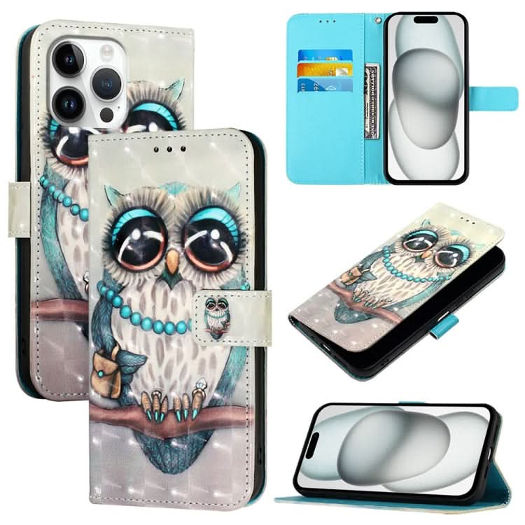 3D Painting Horizontal Flip Leather Phone Case, Series 3