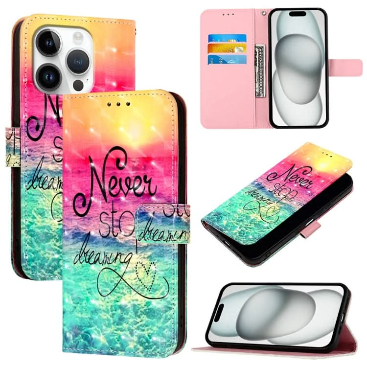 3D Painting Horizontal Flip Leather Phone Case, Series 2