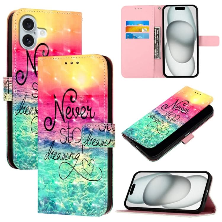 3D Painting Horizontal Flip Leather Phone Case, Series 1