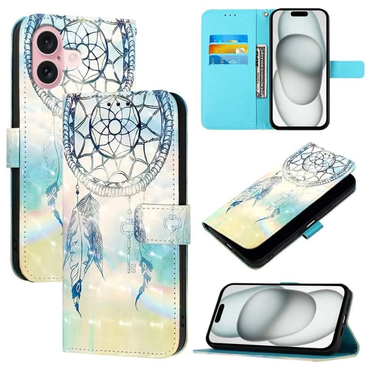 3D Painting Horizontal Flip Leather Phone Case, Series 3