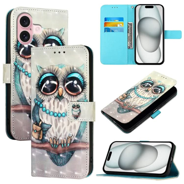 3D Painting Horizontal Flip Leather Phone Case, Series 3