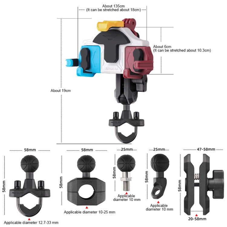 MOTOSLG Crab Motorcycle Phone Clamp Bracket ÎҵÄÉ̵ê