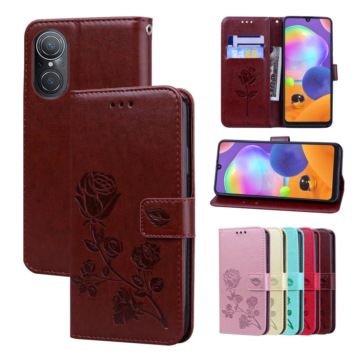 Rose Embossed Flip PU Leather Phone Case