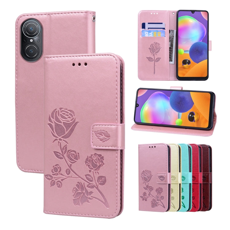 Rose Embossed Flip PU Leather Phone Case