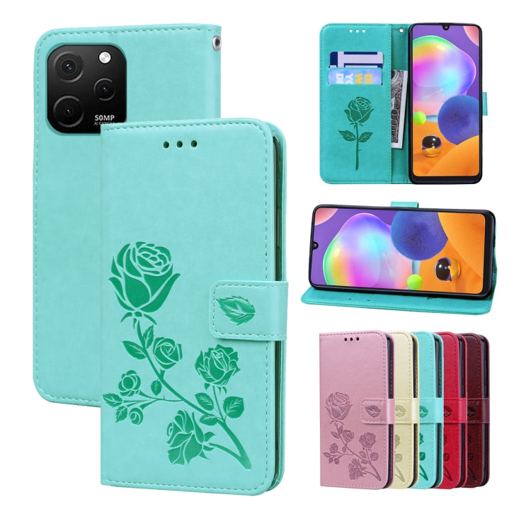 Rose Embossed Flip PU Leather Phone Case