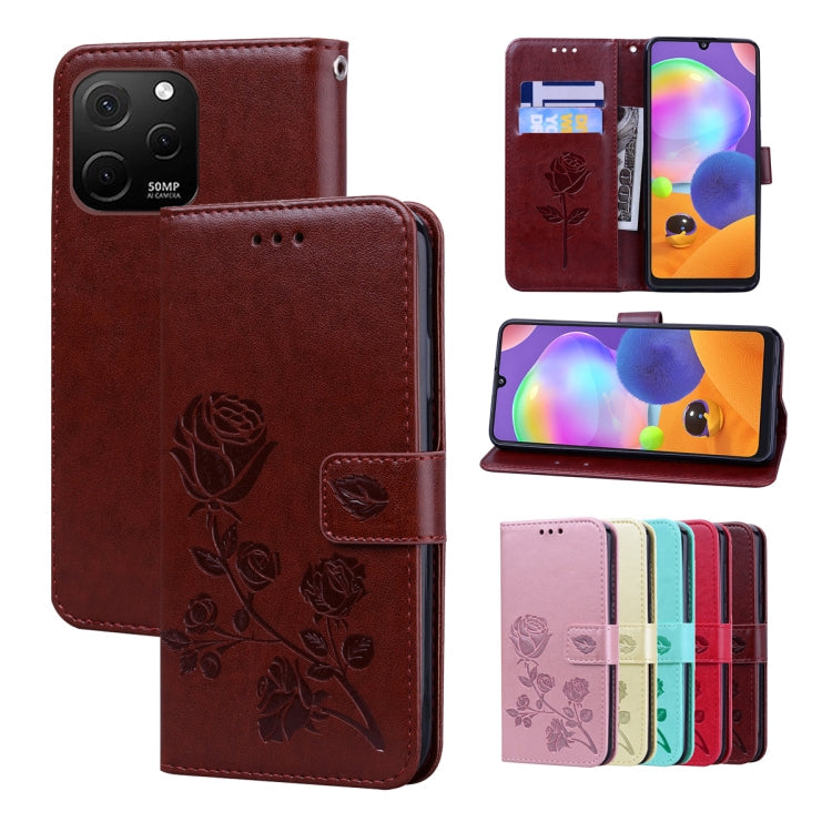 Rose Embossed Flip PU Leather Phone Case My Store