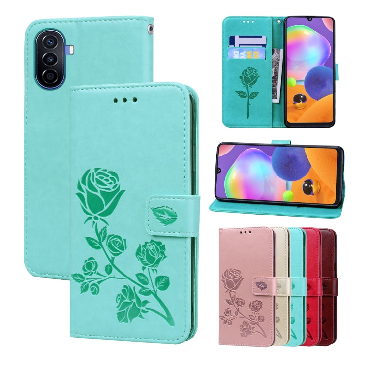 Rose Embossed Flip PU Leather Phone Case