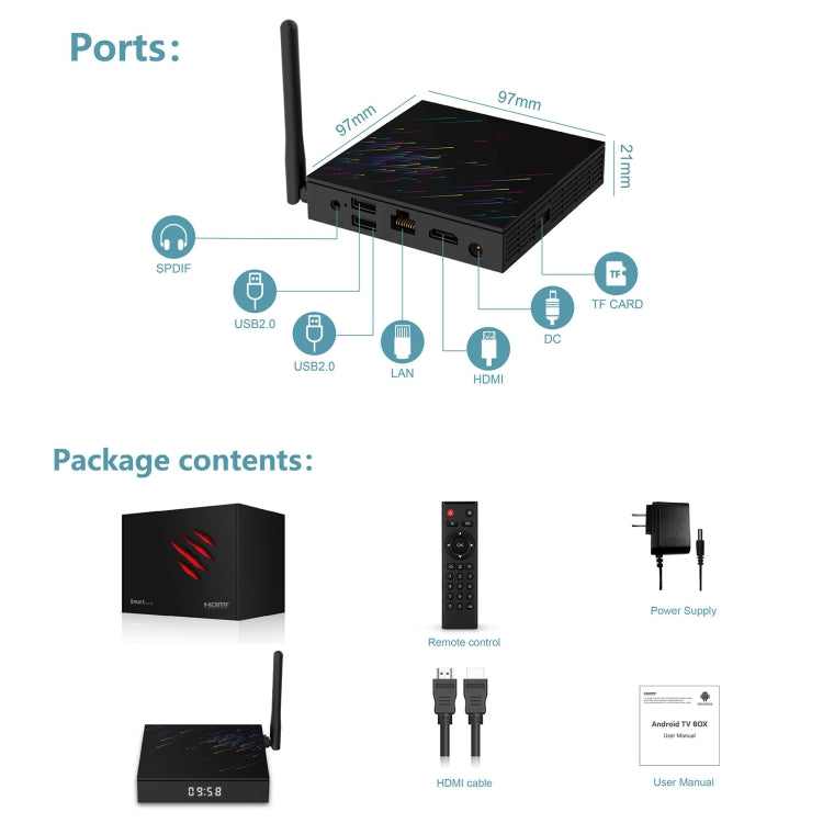 H618-TX68 Android 12.0 Allwinner H618 Quad Core Smart TV Box Reluova