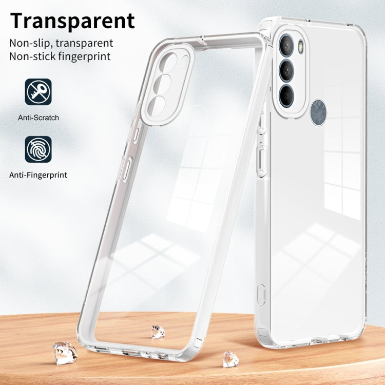 3 in 1 Clear TPU Color PC Frame Phone Case-Reluova