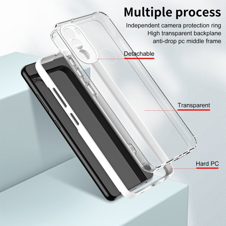 3 in 1 Clear TPU Color PC Frame Phone Case-Reluova