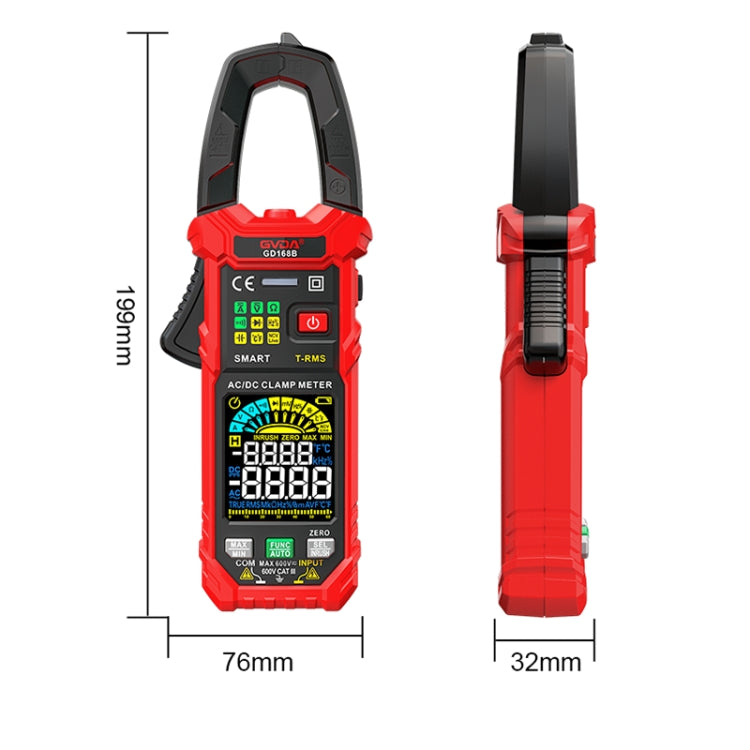 GVDA GD168B Digital Clamp Multimeter Supports DC