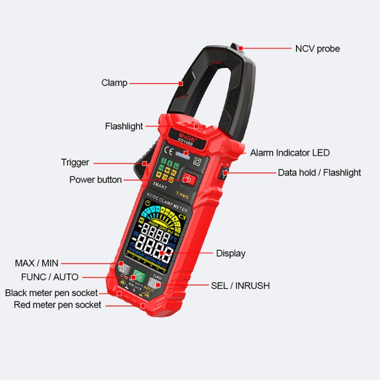 GVDA GD168B Digital Clamp Multimeter Supports DC Reluova