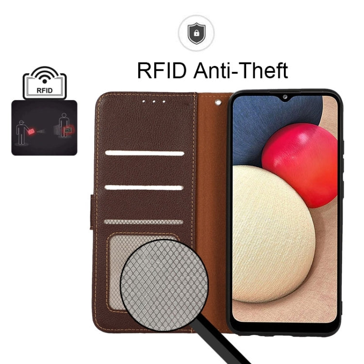 KHAZNEH Litchi Texture Leather RFID Phone Case My Store