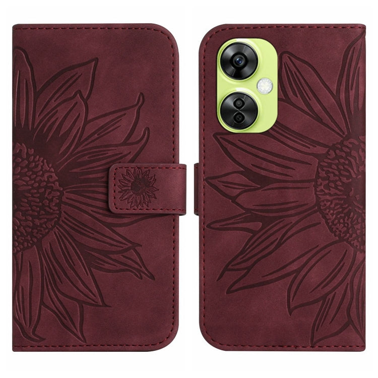 Skin Feel Sun Flower Embossed Leather Phone Case with Lanyard, Series 2 My Store