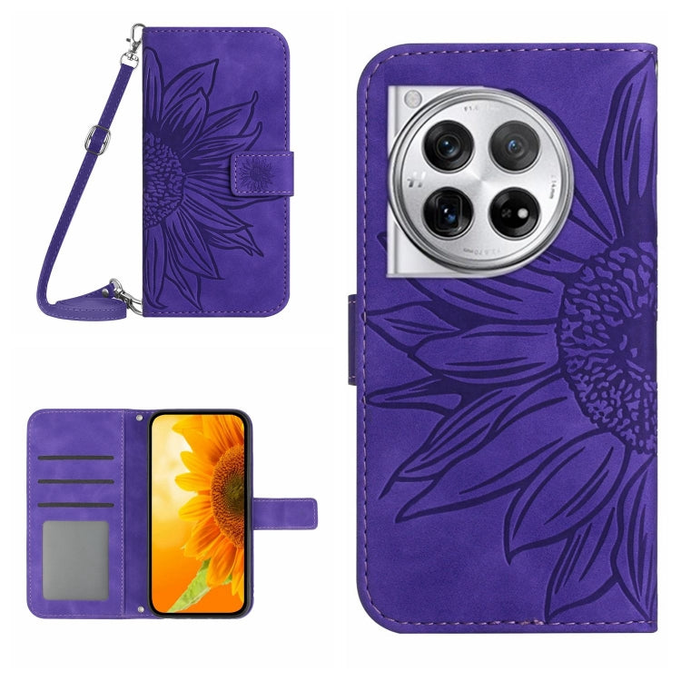 Skin Feel Sun Flower Embossed Leather Phone Case with Lanyard, Series 1 My Store