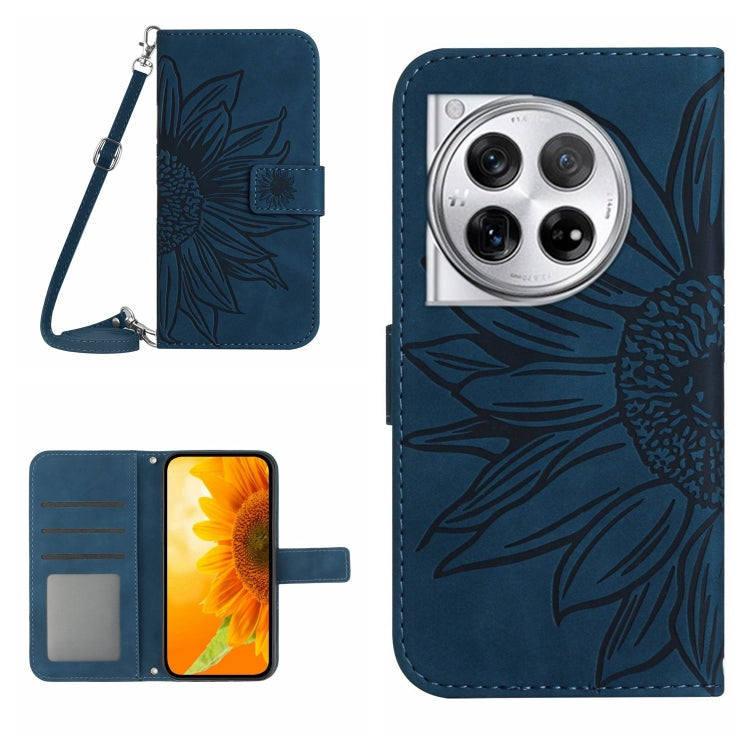 Skin Feel Sun Flower Embossed Leather Phone Case with Lanyard, Series 1 My Store