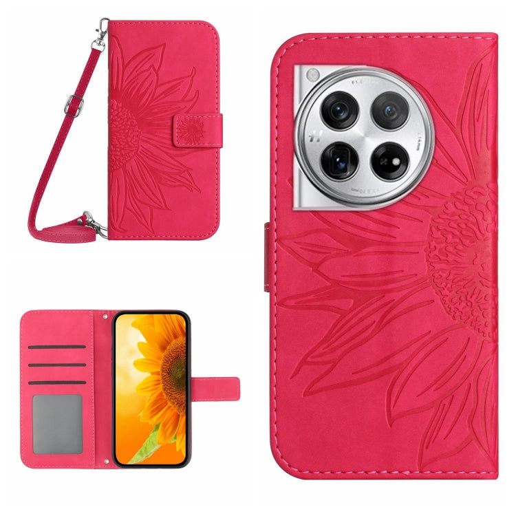 Skin Feel Sun Flower Embossed Leather Phone Case with Lanyard, Series 1 My Store