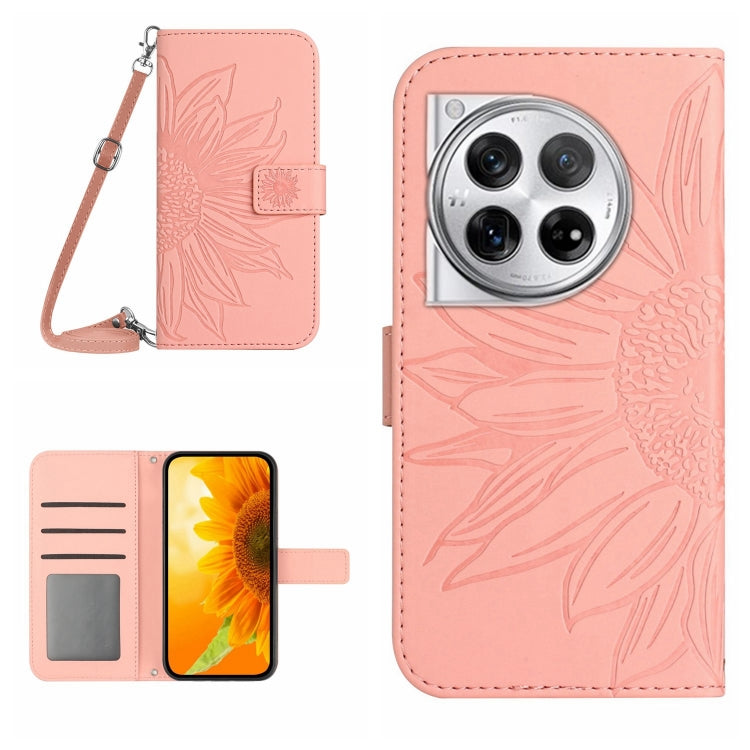 Skin Feel Sun Flower Embossed Leather Phone Case with Lanyard, Series 1 My Store