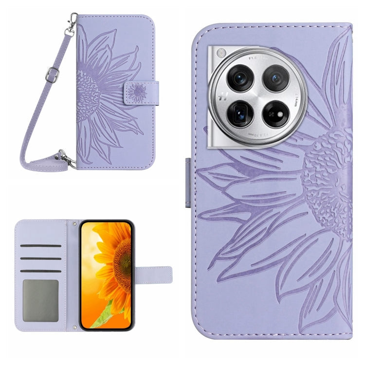 Skin Feel Sun Flower Embossed Leather Phone Case with Lanyard, Series 1 My Store