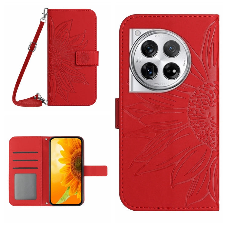 Skin Feel Sun Flower Embossed Leather Phone Case with Lanyard, Series 1 My Store