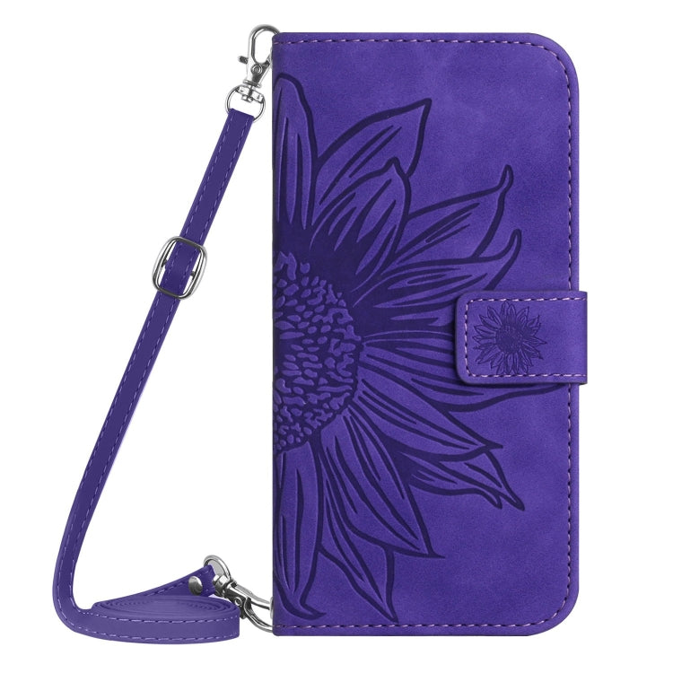 Skin Feel Sun Flower Embossed Leather Phone Case with Lanyard, Series 2 My Store