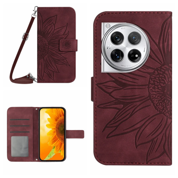 Skin Feel Sun Flower Embossed Leather Phone Case with Lanyard, Series 2 My Store