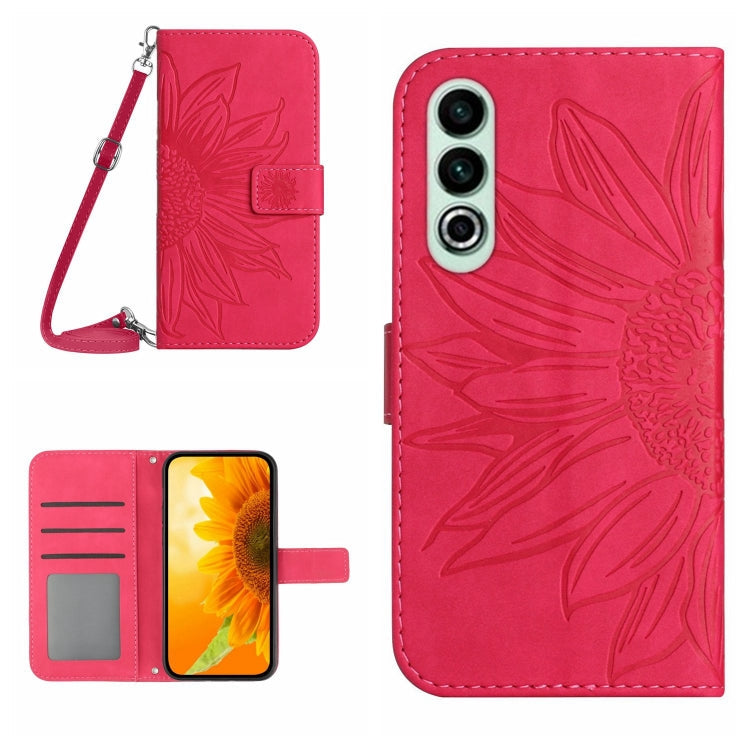 Skin Feel Sun Flower Embossed Leather Phone Case with Lanyard, Series 1 My Store