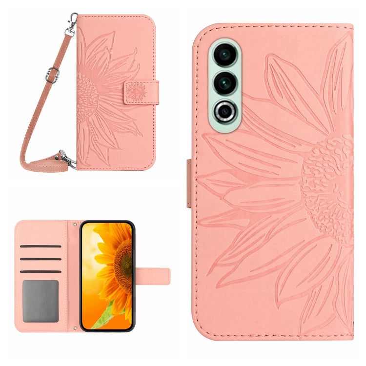 Skin Feel Sun Flower Embossed Leather Phone Case with Lanyard, Series 1 My Store