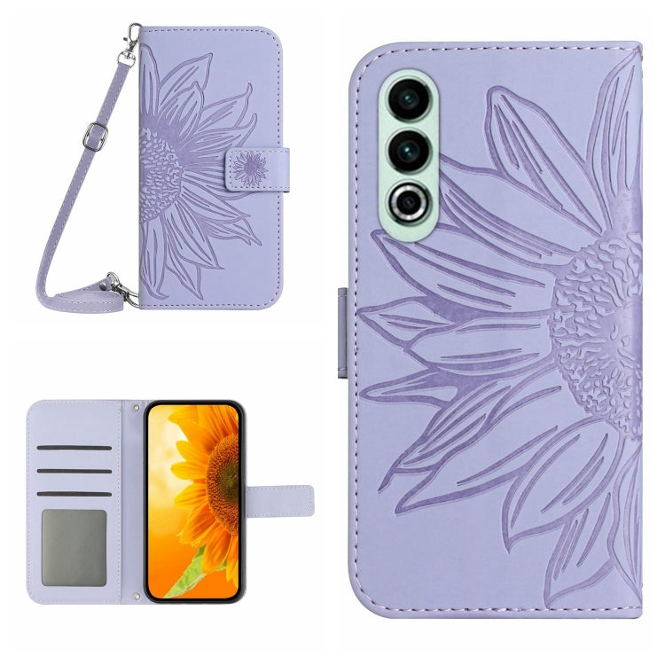 Skin Feel Sun Flower Embossed Leather Phone Case with Lanyard, Series 1 My Store