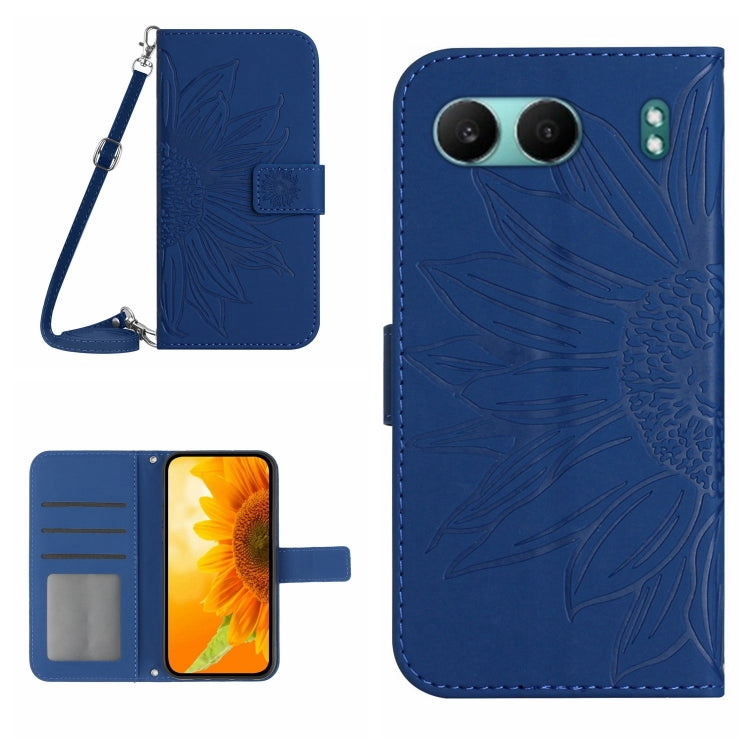 Skin Feel Sun Flower Embossed Leather Phone Case with Lanyard, Series 1 My Store