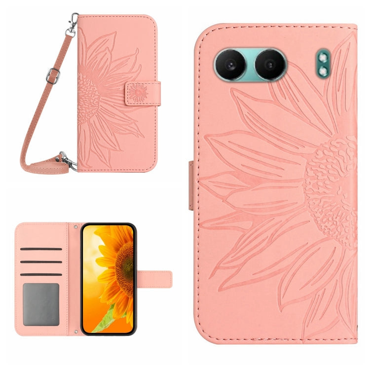 Skin Feel Sun Flower Embossed Leather Phone Case with Lanyard, Series 1 My Store