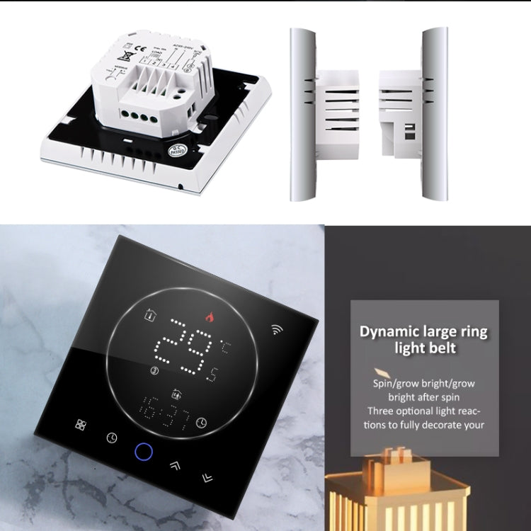 BHT-008GBL 95-240V AC 16A Smart Home Electric Heating LED Thermostat Without WiFi Reluova