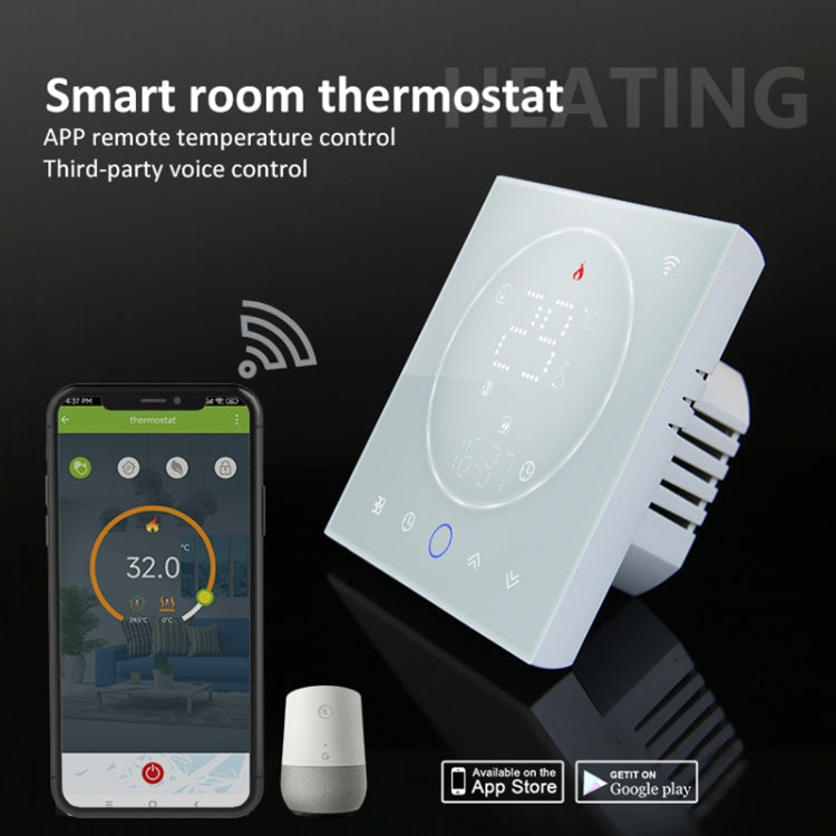 BHT-008GBLW 95-240V AC 16A Smart Home Electric Heating LED Thermostat With WiFi Reluova