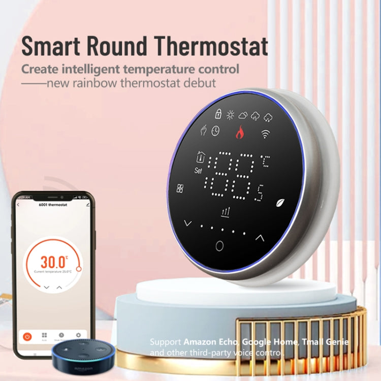 BHT-6001GBLW 95-240V AC 16A Smart Round Thermostat Electric Heating LED Thermostat Reluova