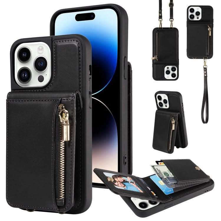 Crossbody Lanyard Zipper Wallet Leather Phone Case, Series 3