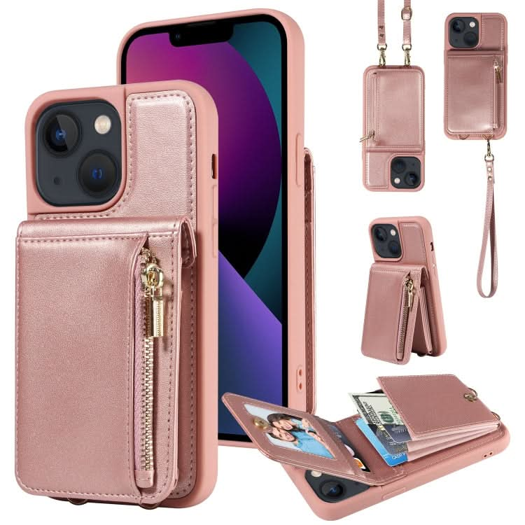 Crossbody Lanyard Zipper Wallet Leather Phone Case, Series 4